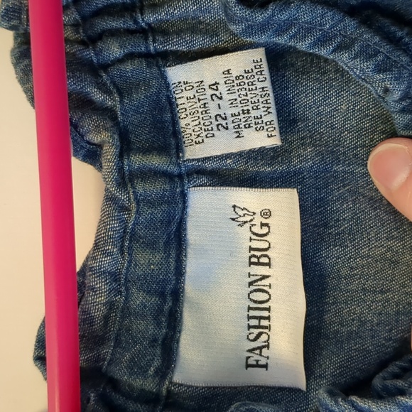 Fashion Bug Embroidered Denim Peasant Top - 22/24 - Picture 5 of 7